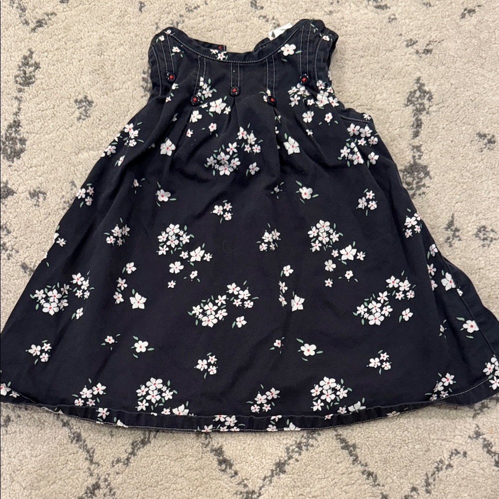 GAP Black Floral Kids Dress